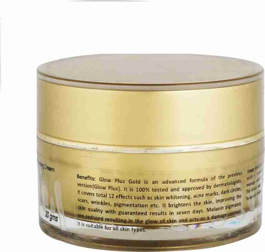 Glow plus Gold Cream For Glowing White Skin 30gm Price in