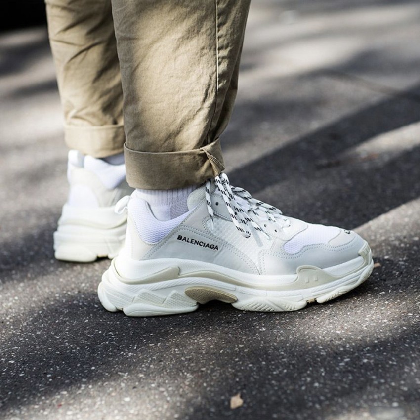 Mens Triple S Sneaker Clear Sole in White  Balenciaga US