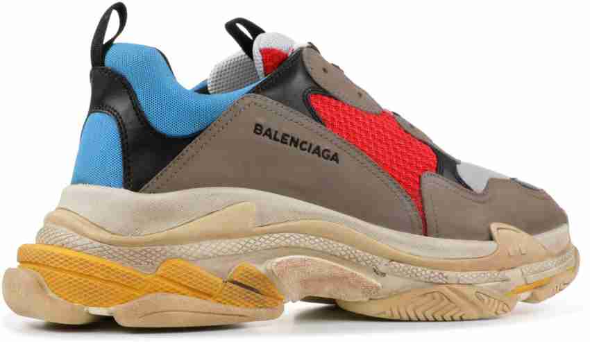 Balenciaga triple s hot sale grey red blue