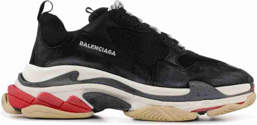 BALENCIAGA Triple S Black White Red 2019 Reissue Running Shoes For Men Buy BALENCIAGA Triple S Black White Red 2019 Reissue Running Shoes For Men Online at Best Price Shop