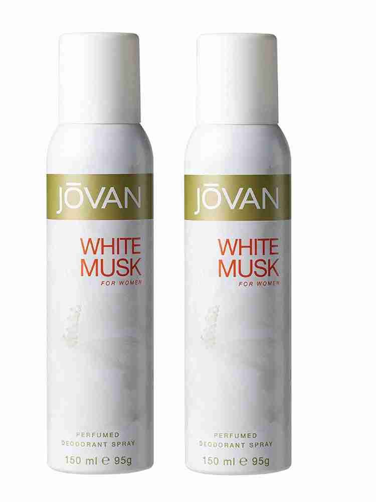Jovan White Musk Deodorant Body Spray For Women 150ML Each