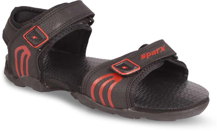 Sparx Sparx Men SS 702 Black Red Floater Sandals Men Black Sandals