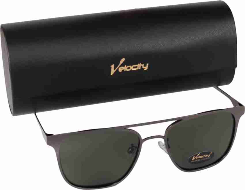 Buy VELOCITY Wayfarer Sunglasses Green For Men Women Online