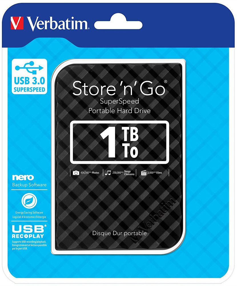 Verbatim 1 TB External Hard Disk Drive (HDD) - Verbatim : Flipkart.com 