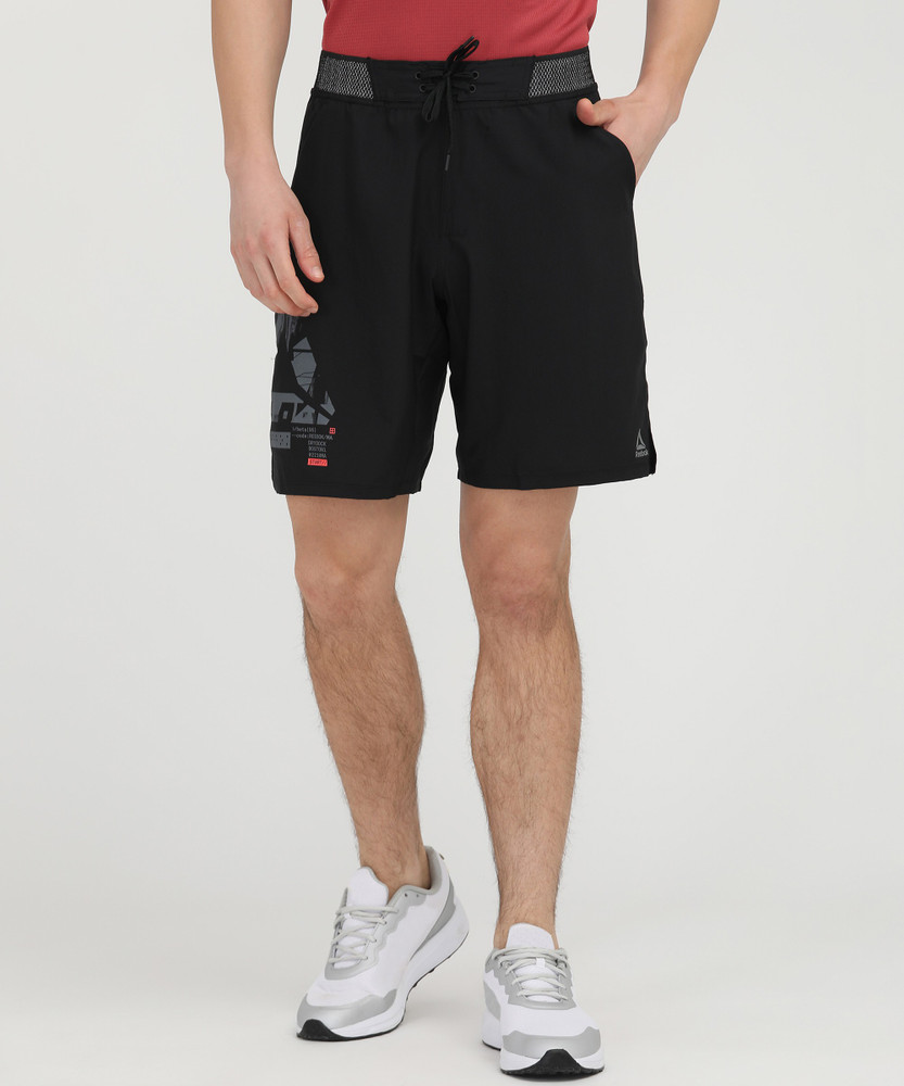 REEBOK Printed Men Black Sports Shorts Buy REEBOK Printed Men Black Sports Shorts Online at Best Prices in India Flipkart