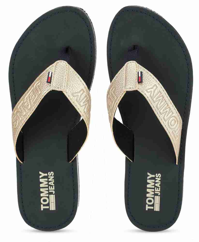 TOMMY HILFIGER Women SHINY METALLIC BEACH SANDAL Flip Flops Buy