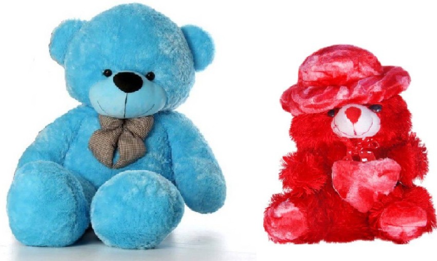 red and blue teddy bear