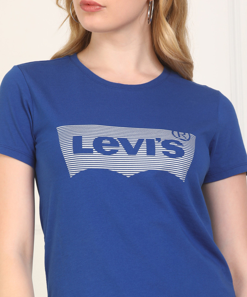 Levis blue deals t shirt women's