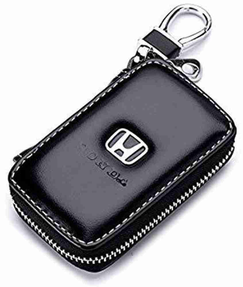 Classic Leather Key Pouch Car Key Holder Zipper Key Chain Car Key Case Car  Keychain Protective Car Key Case