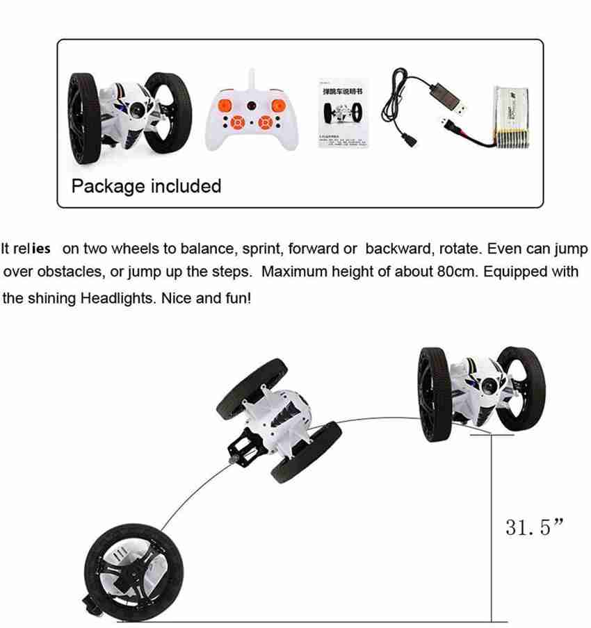 Wonder Wheels RC Remote Control Jumping Bounce Car - Black