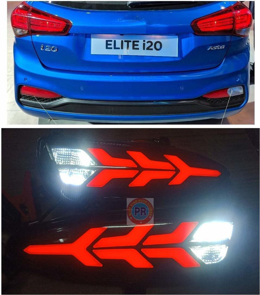 PRTEK Car Reflector Led Brake Light for Bumper Rear Back Drl for