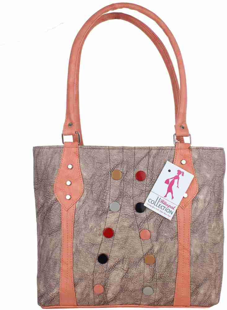 Ritupal COLLECTION Women Brown Beige Hand held Bag