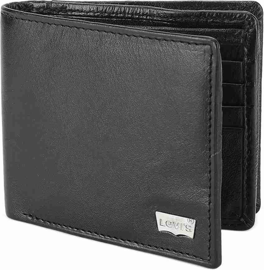 LEVI S Men Black Genuine Leather Wallet Black Price in India