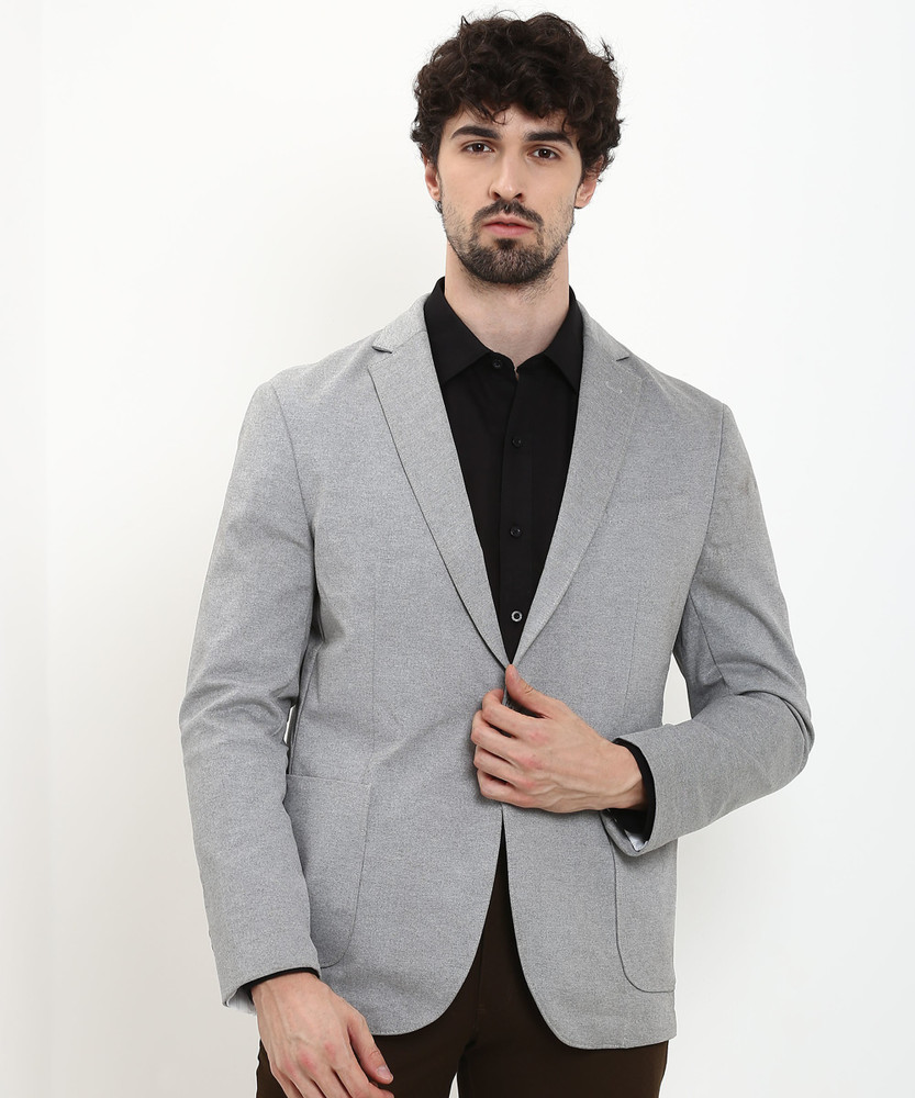 United Colors of Benetton Self Design Single Breasted Casual Men