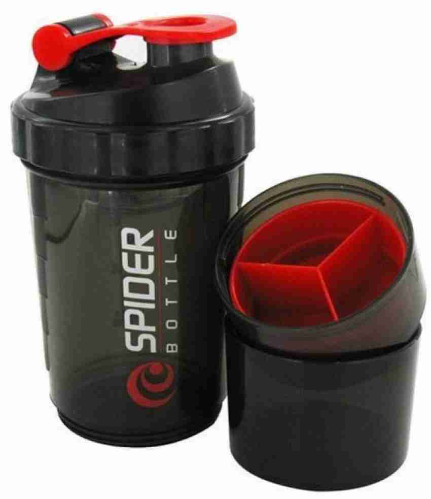 Spider Shaker Bottle 500ml with Storage Compartment