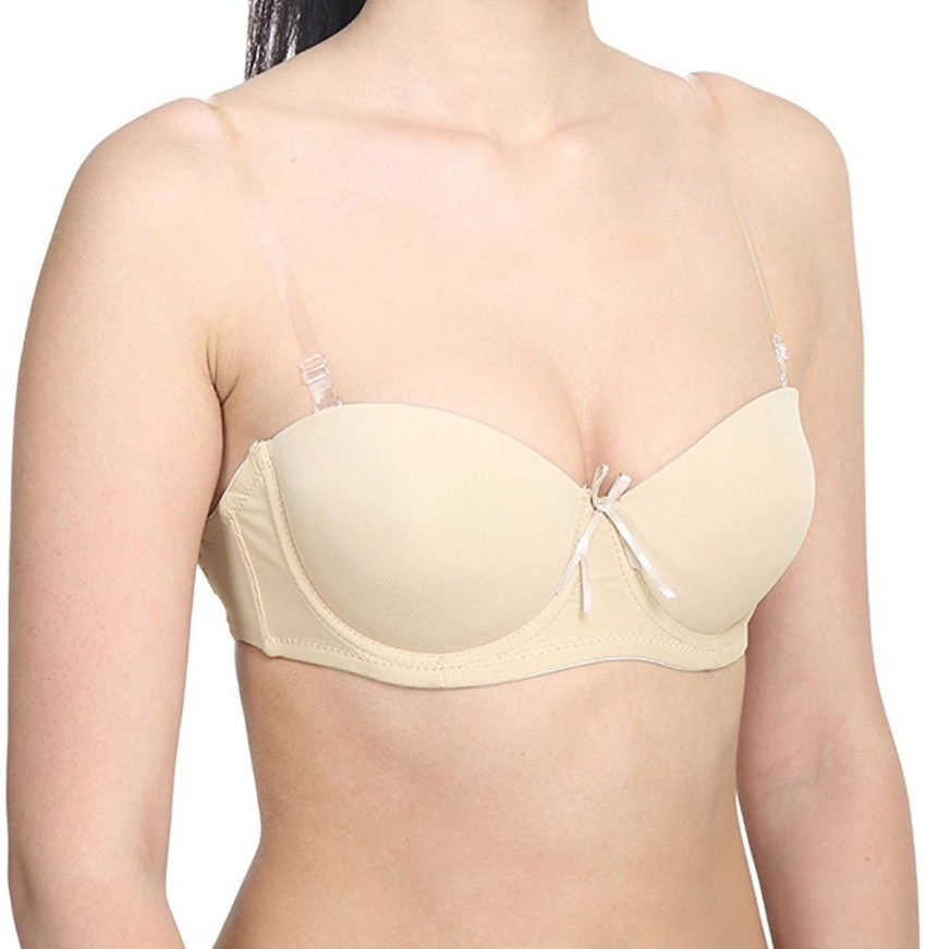 ChiYa by Strapless, Detachable Back Transparent Straps Padded With Soft  Foam Molded Cups For Women Bandeau/Tube Lightly Padded Bra - Buy ChiYa by  Strapless, Detachable Back Transparent Straps Padded With Soft Foam