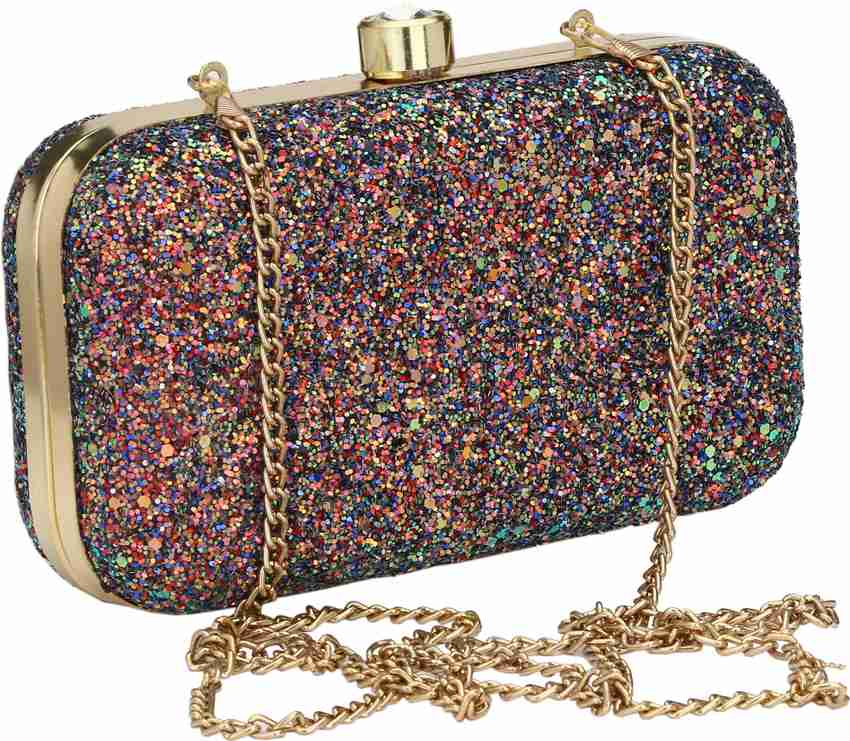 FOR THE BEAUTIFUL YOU Party Multicolor Clutch Multicolor Price