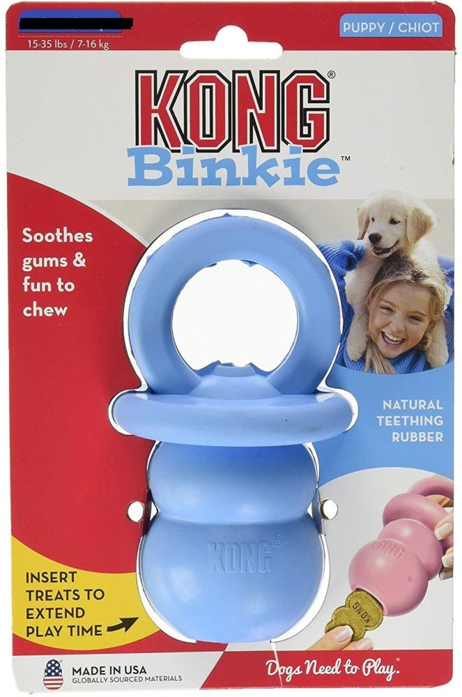  KONG - Puppy Toy Natural Teething Rubber - Fun to Chew, Chase  and Fetch - for Small Puppies - Blue : Pet Chew Toys : Pet Supplies