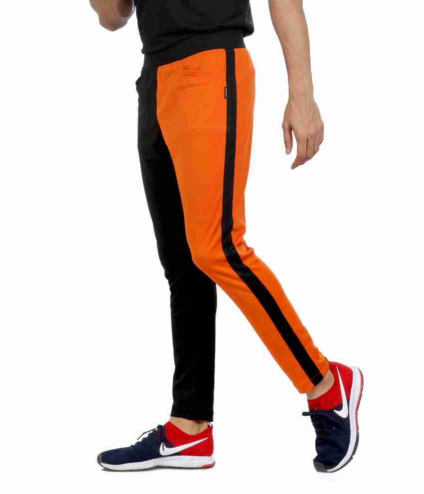 Yuvraah Colorblock Men Black Orange Track Pants Buy Yuvraah Colorblock Men Black Orange Track Pants Online at Best Prices in India Flipkart