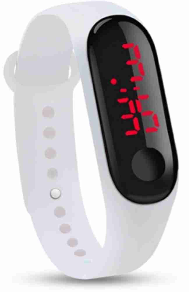 White colour best sale digital watch