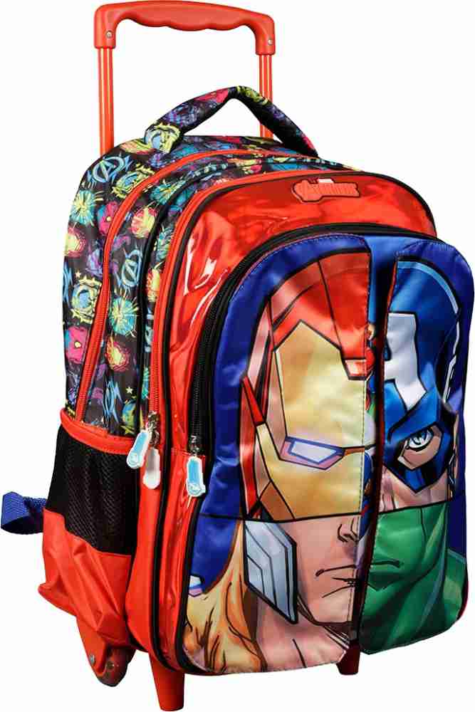 Flipkart Avengers Assemble Flap 46cm Trolley Secondary Secondary 3rd Std Plus School Bag School Bag