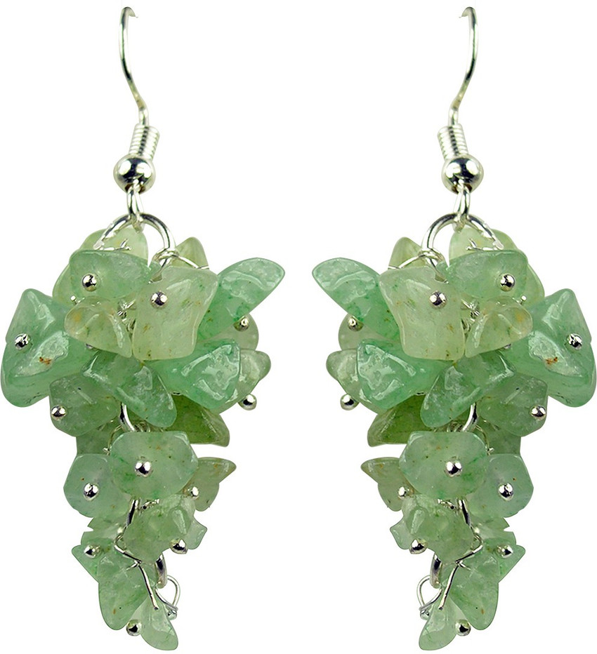 Flipkart Buy REIKI CRYSTAL PRODUCTS Green Jade Earrings