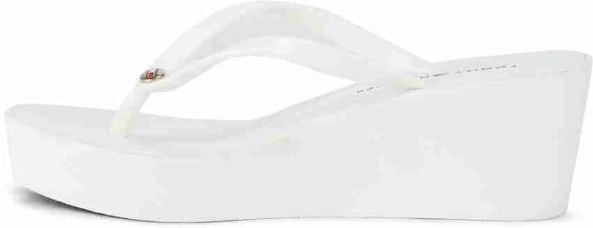 TOMMY HILFIGER HILFIGER WEDGE BEACH SANDAL Women White Wedges