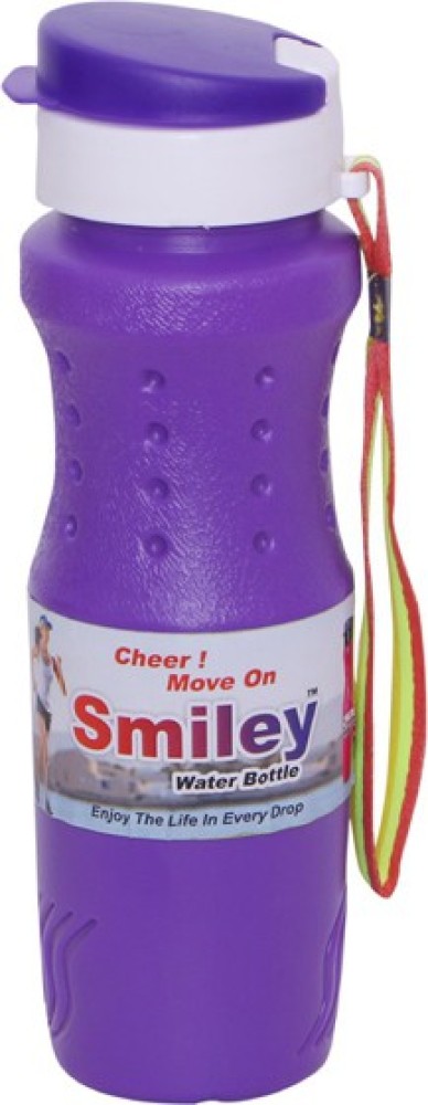 Smiley + White Water Bottle