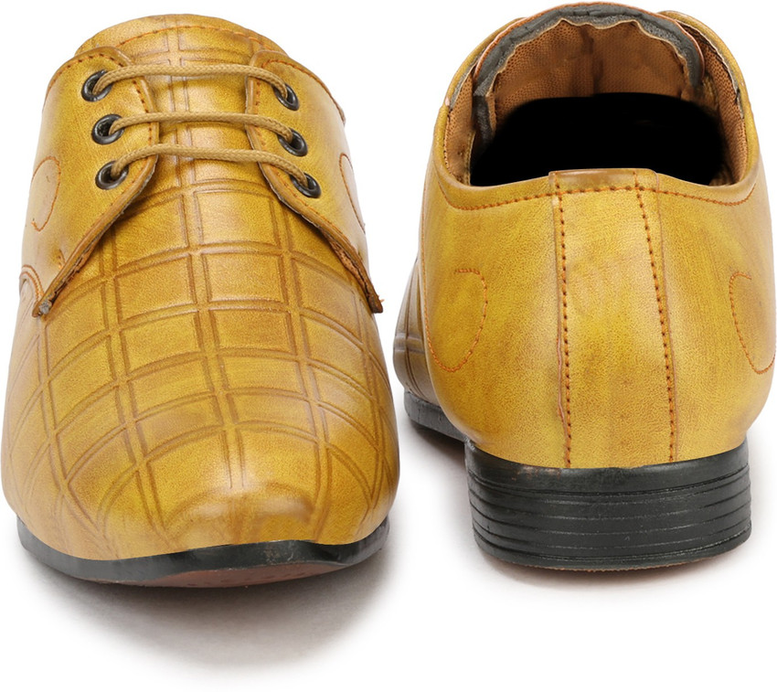 Yellow discount formal shoes