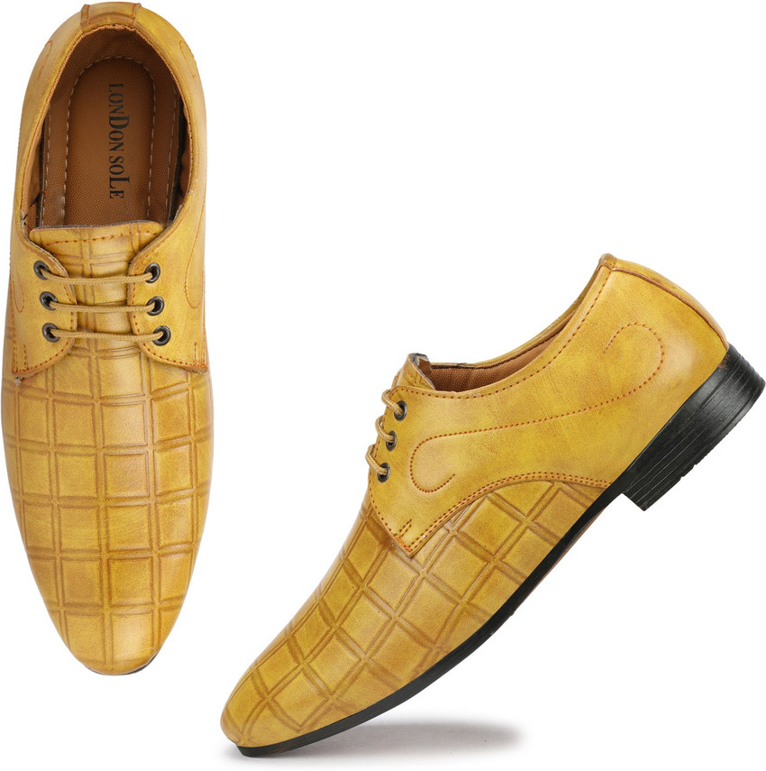 Yellow formal shoes mens on sale