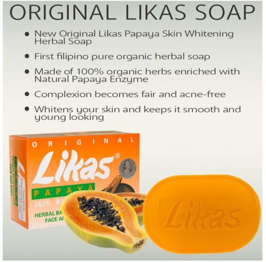 Likas Original Papaya Skin Whitening Herbal Soap 135g