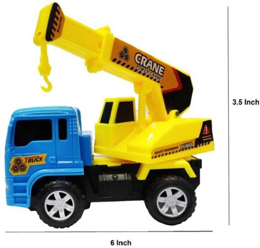 WHITE POPCORN Powered Vehicle Construction Push and Go Crane Truck Toy for  Kids - Powered Vehicle Construction Push and Go Crane Truck Toy for Kids .  Buy FRICTION TOY toys in India.