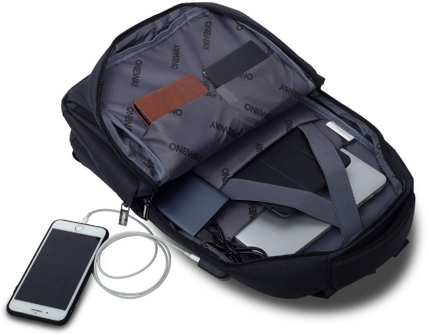 Oneway 86049 17 L Laptop Backpack Black Price in India