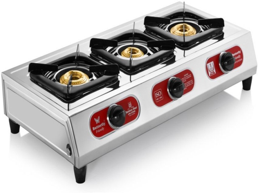 Steel gas stove shop 3 burner price