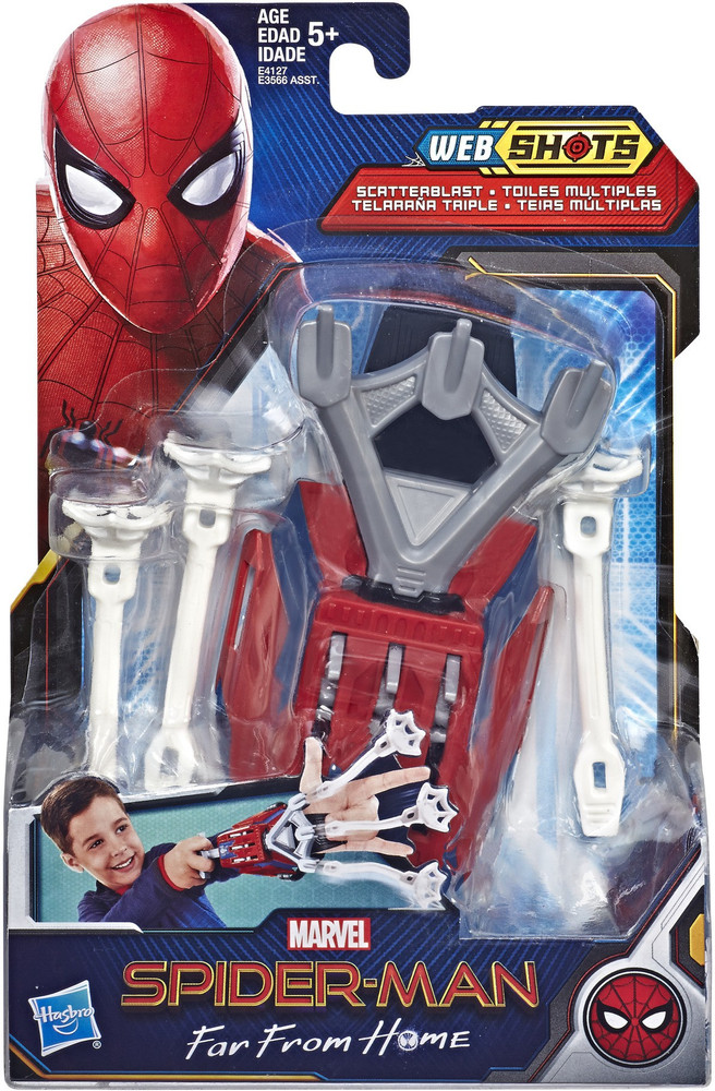 MARVEL Spider Man Web Shots Scatterblast Blaster Toy for Kids