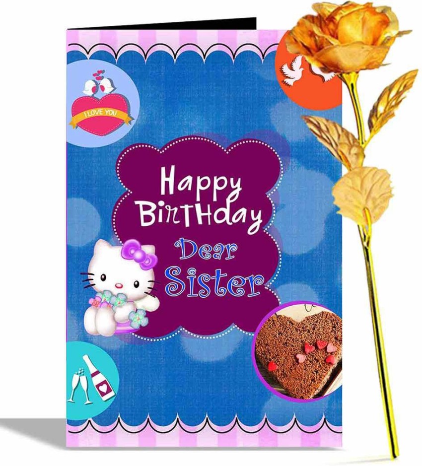 alwaysgift Happy Birthday Dear Sister Greeting Card & Golden Rose Hamper  Price in India - Buy alwaysgift Happy Birthday Dear Sister Greeting Card &  Golden Rose Hamper online at Flipkart.com