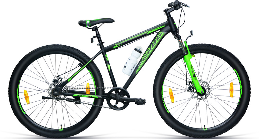 Frog Colossal Front Suspension Dual Disc Brake Bike For Adults Black Green 29 T Mountain Cycle Price in India Buy Frog Colossal Front Suspension Dual Disc Brake Bike For Adults
