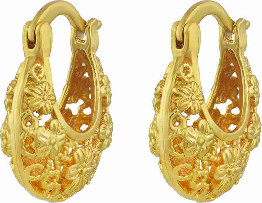 Fashionable Gold Plated Twist Design Bali Hoop Earring For Women or Girls  at Rs 15/pair, Gopalpura Bypass, Jaipur