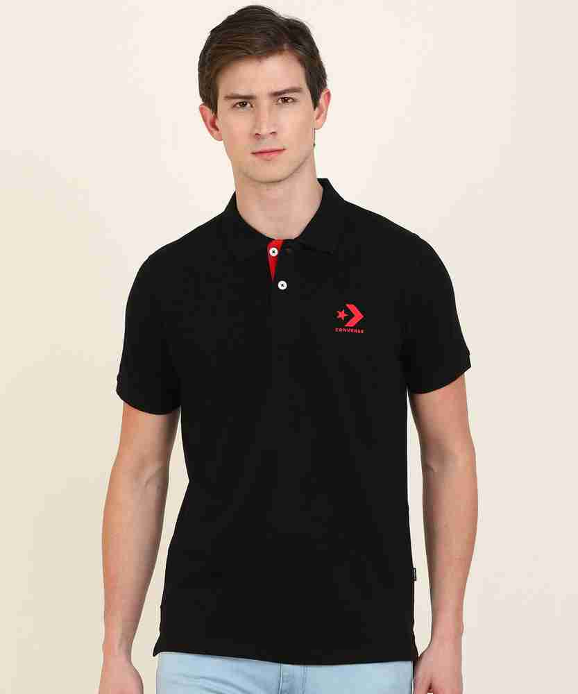 Converse Solid Men Polo Neck Black T Shirt Buy Converse Solid Men Polo Neck Black T Shirt Online at Best Prices in India Flipkart
