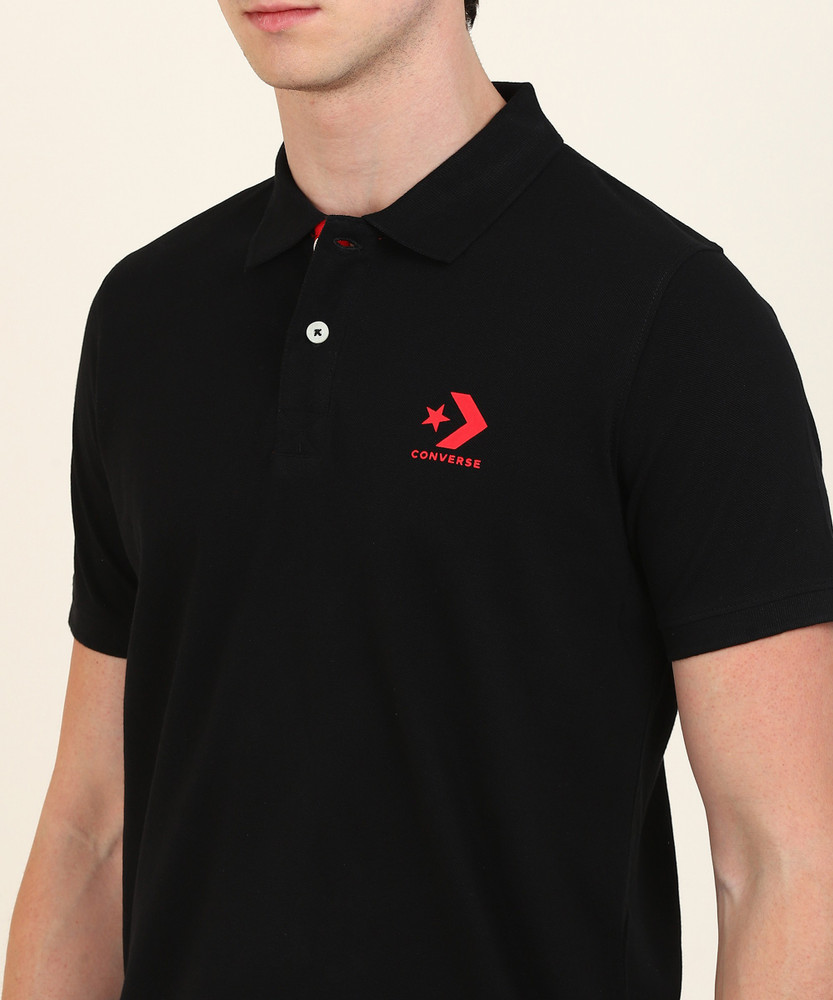 Converse Solid Men Polo Neck Black T Shirt Buy Converse Solid Men Polo Neck Black T Shirt Online at Best Prices in India Flipkart