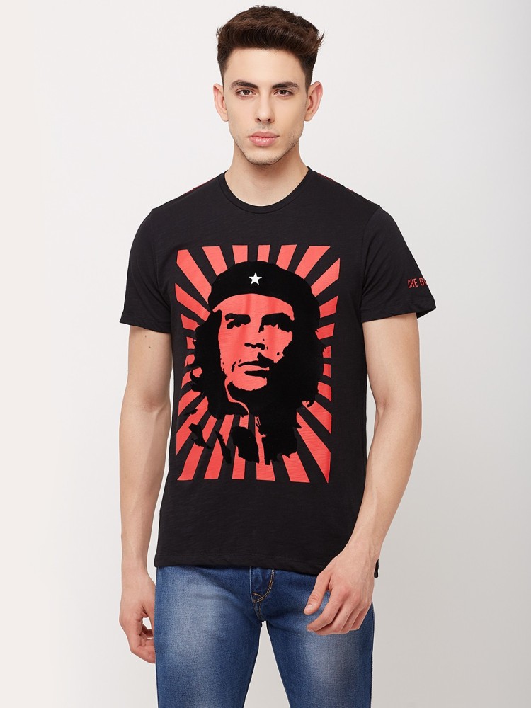 Free Authority Che Guevara Printed Red T-shirt For Men: Buy Free