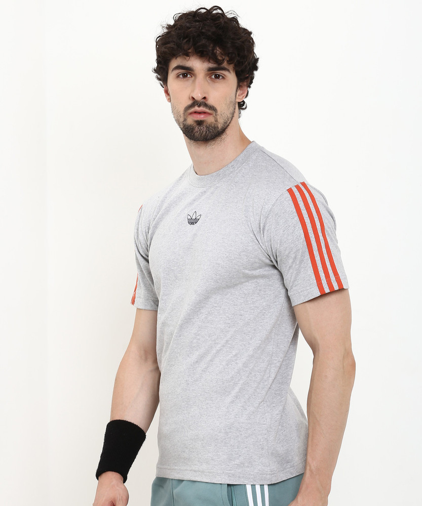 ADIDAS ORIGINALS Striped Men Round Neck Grey T Shirt Buy ADIDAS ORIGINALS Striped Men Round Neck Grey T Shirt Online at Best Prices in India Flipkart