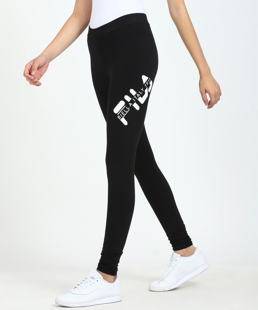 FILA Solid Women Black Tights - Buy FILA Solid Women Black Tights Online at  Best Prices in India