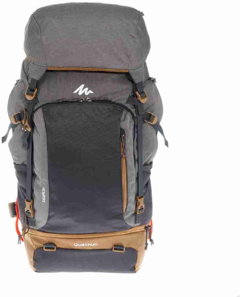 Flipkart QUECHUA by Decathlon TRAVEL 500 MEN S 50 LITRE LOCKABLE BACKPACK GREY Backpack Backpack