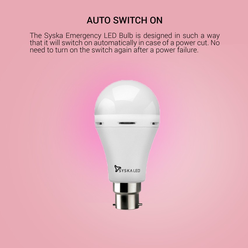 Syska led charging bulb shop 9 watt price