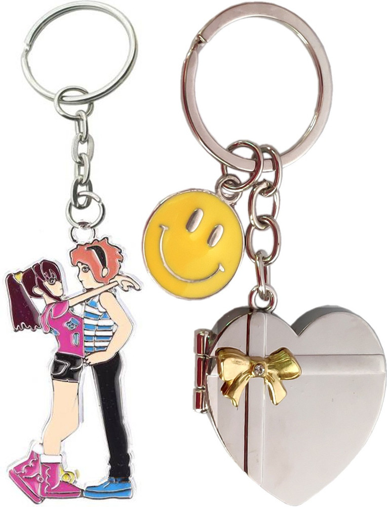 MGP FASHION Locking Heart and Cute Smiley Emoji Romantic Couple keychain Key Chain Price in India Buy MGP FASHION Locking Heart and Cute Smiley Emoji Romantic Couple keychain Key Chain online