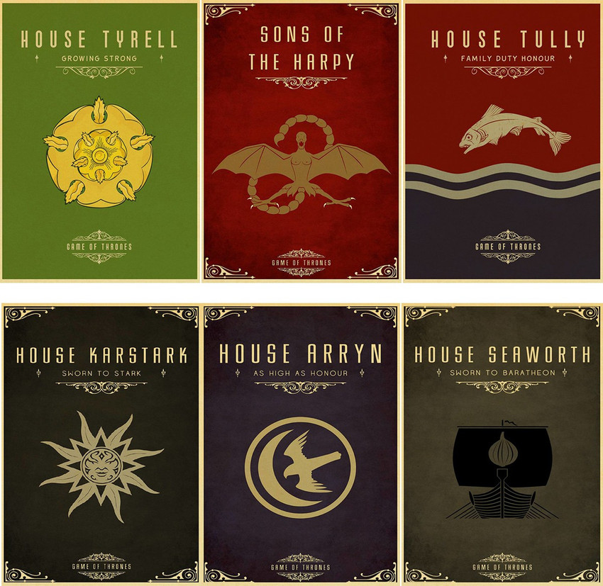 Game Of Thrones House Sigils And Mottos