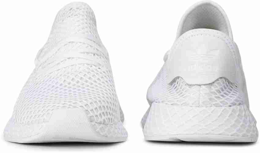 Adidas originals deerupt trainers in triple white new arrivals