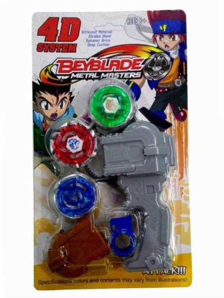 WHITE POPCORN Multicolour Plastic Beyblade Set Multicolour