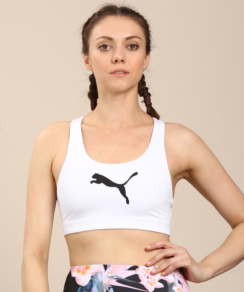 PUMA 4Keeps Bra M Puma White-CAT Women Sports Non Padded Bra - Buy